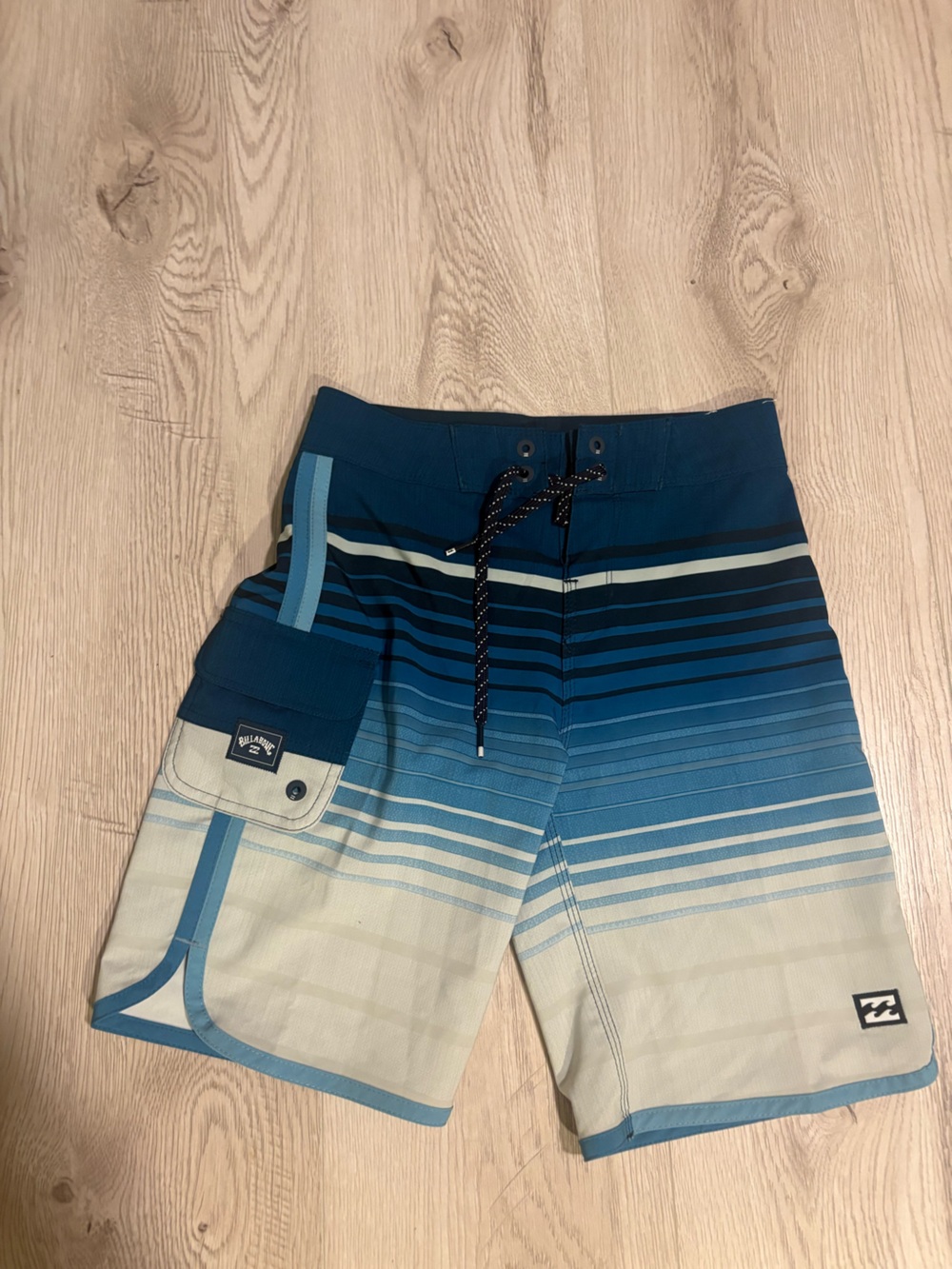 Billabong Blue Gradient Striped Board Shorts